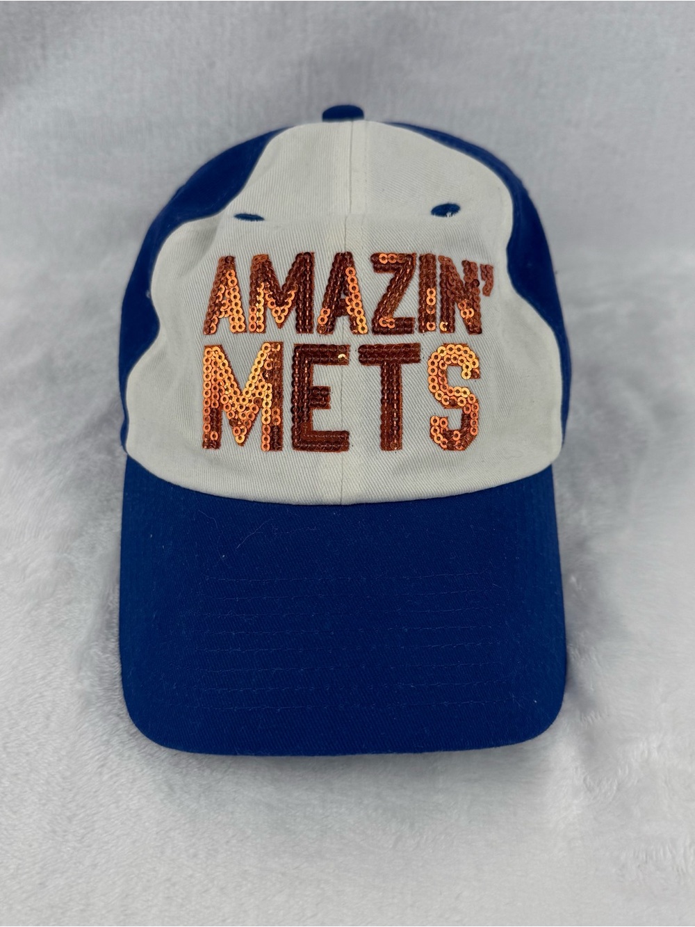 Victoria's Secret PINK NY Mets '47 Amazin' Mets Sequin Adjustable Hat Wome